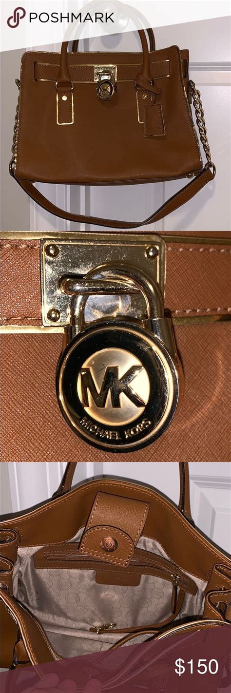 michael kors tan purse with gold chain handle|Michael Kors bag with chain.